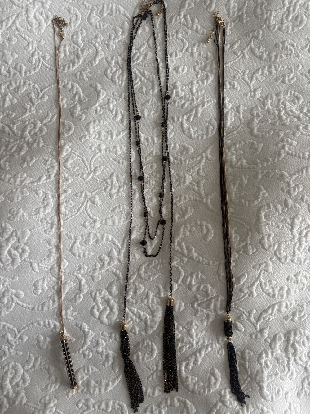 Lot of Gold and Black Necklaces